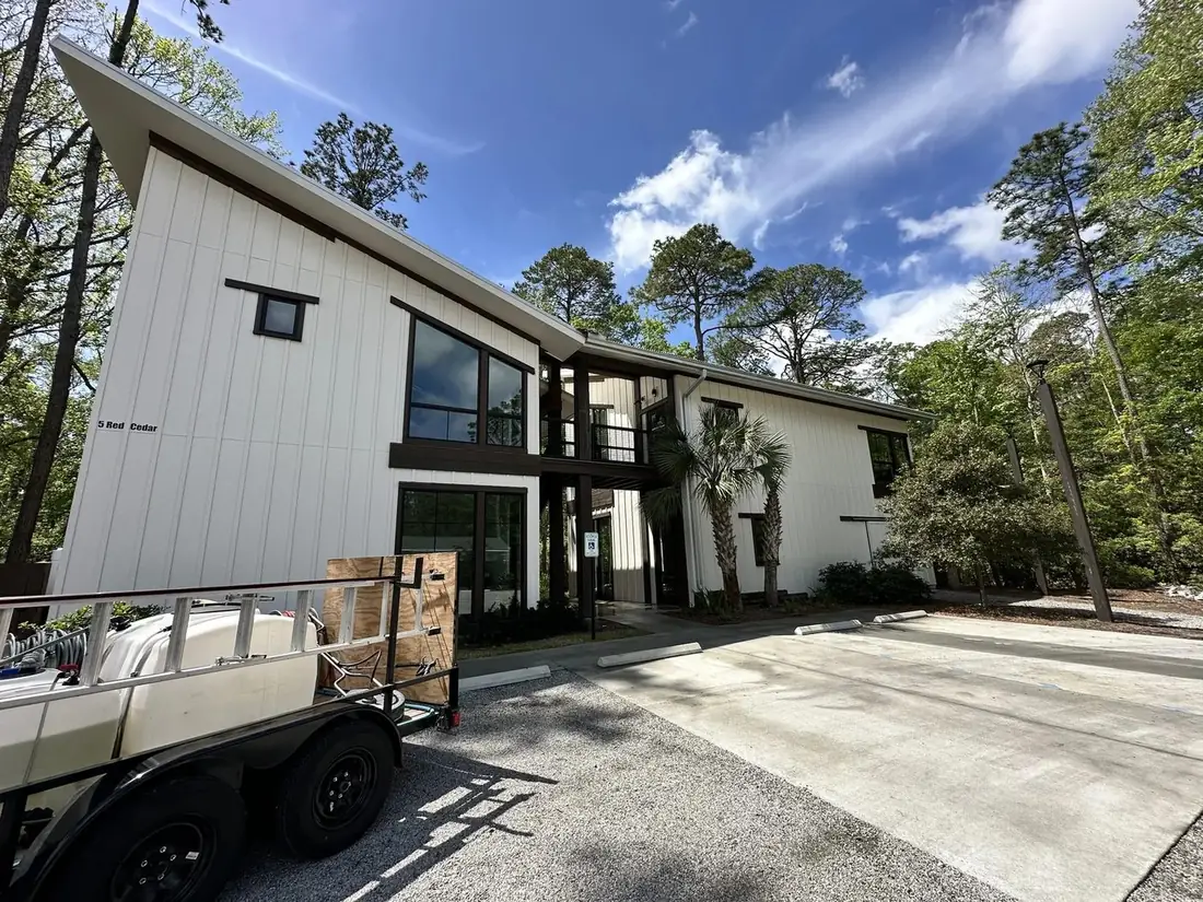 Commercial building soft wash